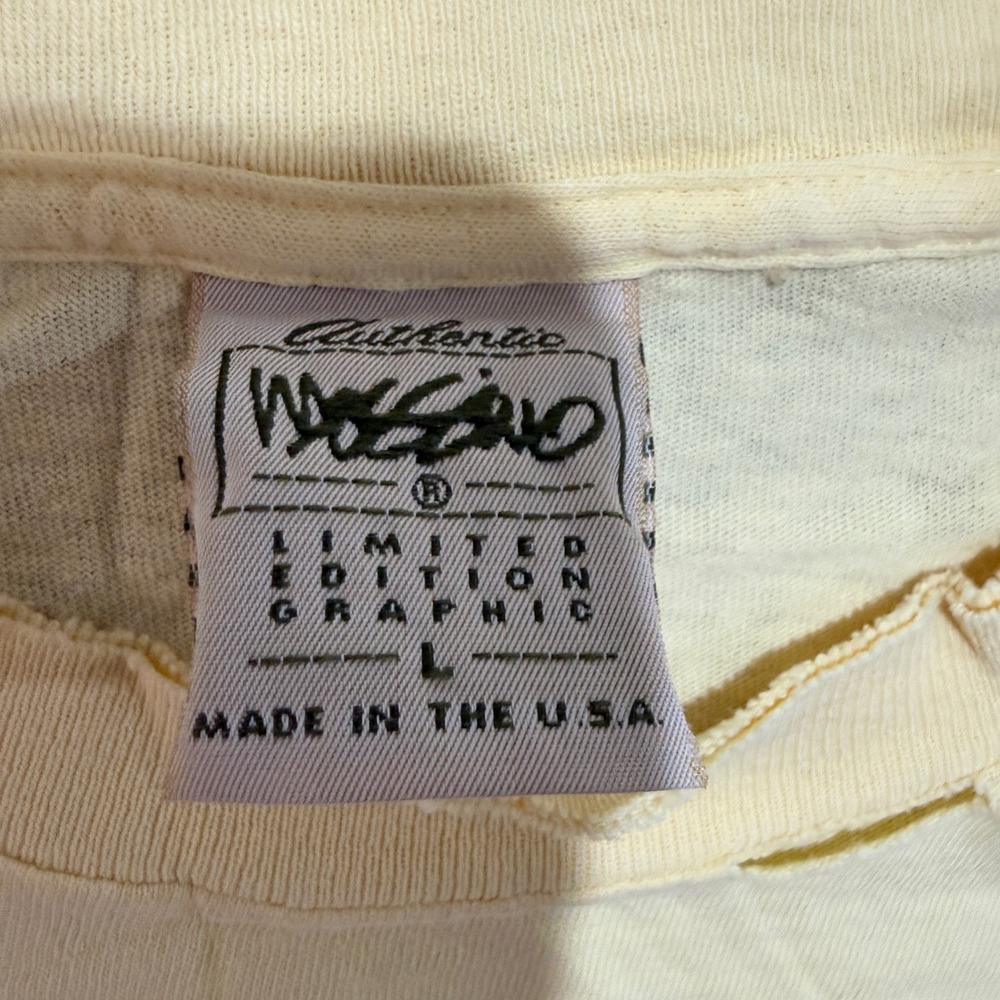 VTG Mossimo Punchin The Clown T-Shirt Men L Yellow Limited Edition Grunge 90 USA - Picture 2 of 10
